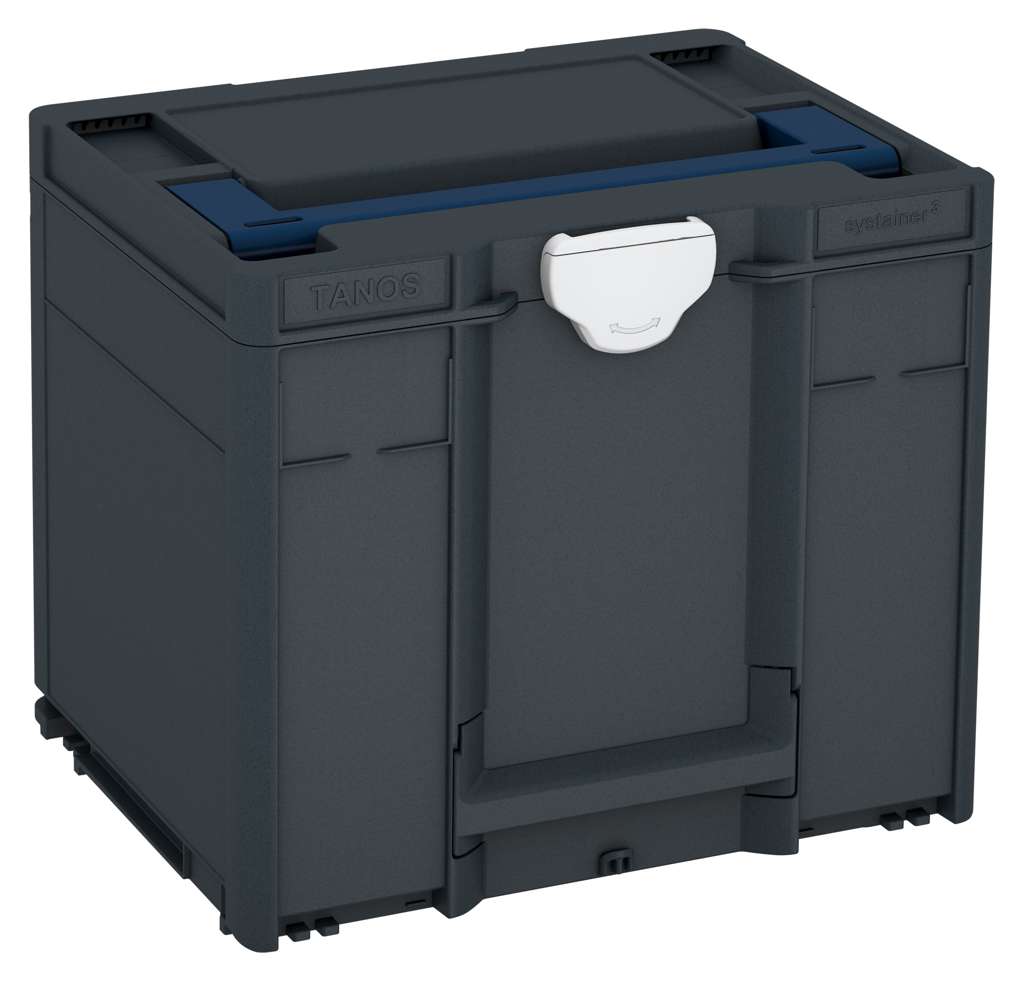 Systainer³ M 337, Anthracite with Sapphire Blue lid handle and Light Grey catches