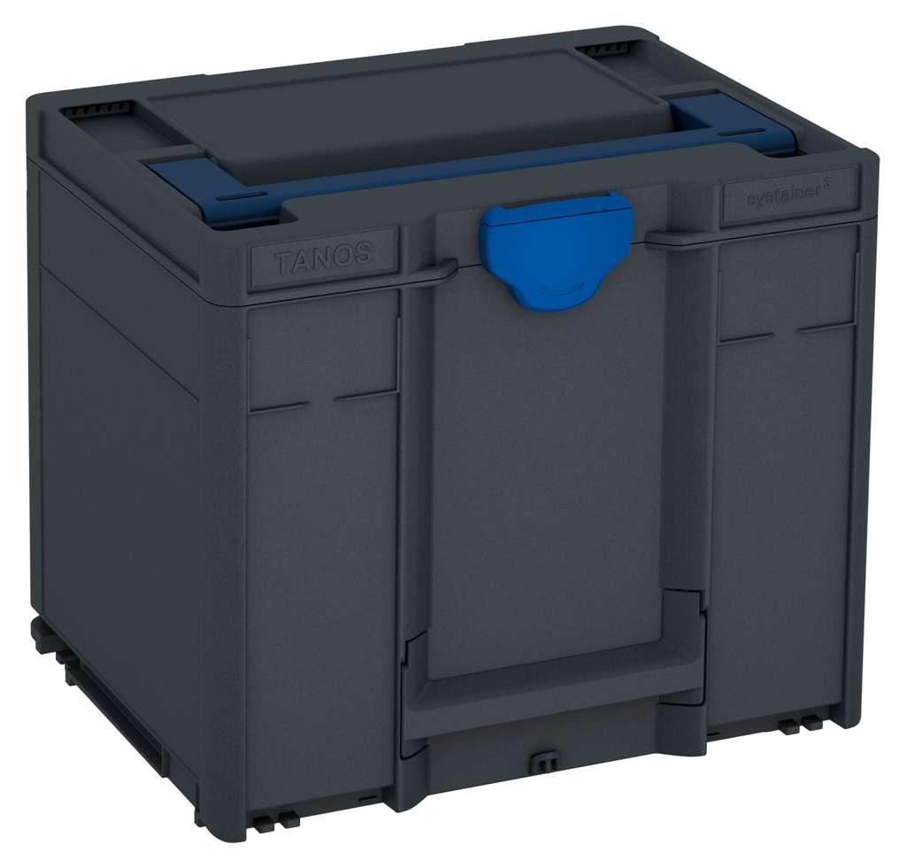 Systainer³ M 337, Anthracite with Sapphire Blue lid handle and Signal Blue catches