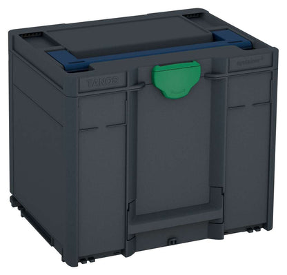 Systainer³ M 337, Anthracite with Sapphire Blue lid handle and Signal Green catches