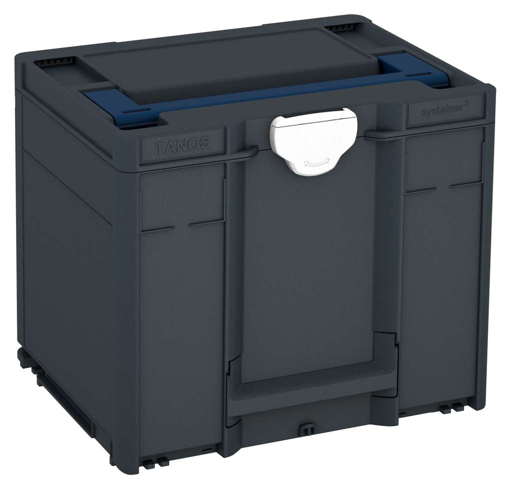 Systainer³ M 337, Anthracite with Sapphire Blue lid handle and White catches