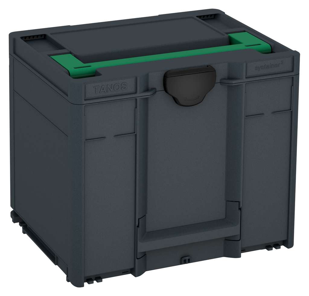 Systainer³ M 337, Anthracite with Signal Green lid handle and Black catches