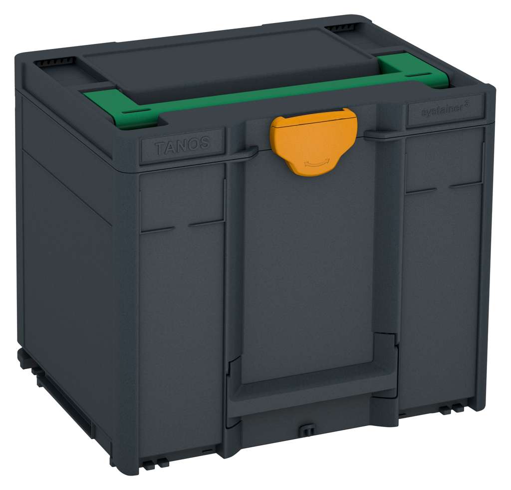 Systainer³ M 337, Anthracite with Signal Green lid handle and Daffodil Yellow catches