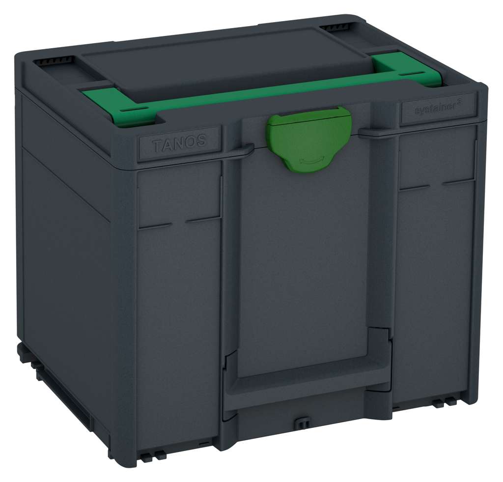 Systainer³ M 337, Anthracite with Signal Green lid handle and Emerald Green catches
