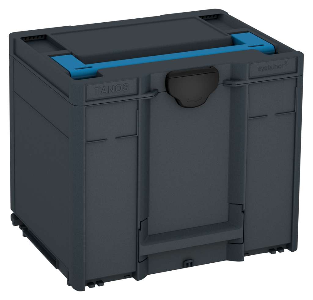 Systainer³ M 337, Anthracite with Sky Blue lid handle and Black catches