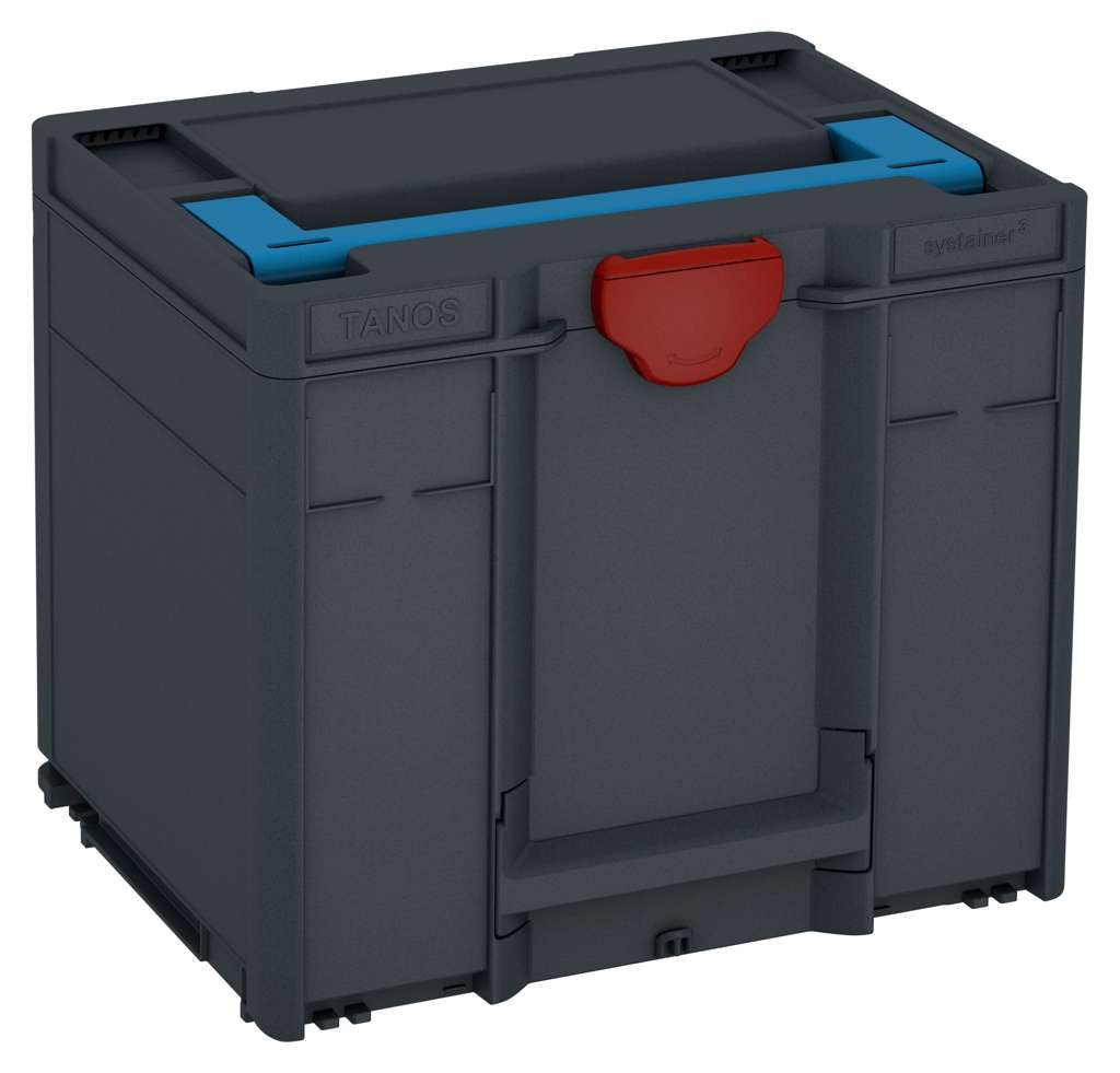 Systainer³ M 337, Anthracite with Sky Blue lid handle and Carmine Red catches