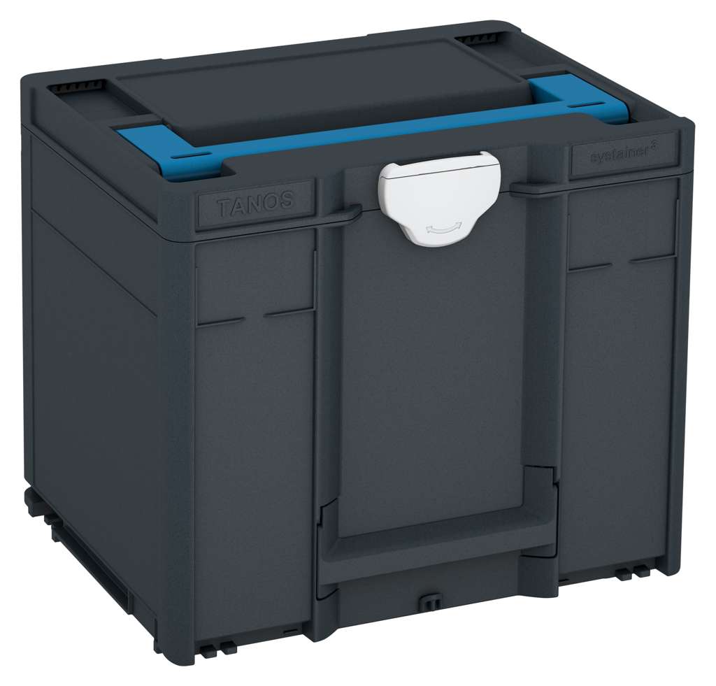 Systainer³ M 337, Anthracite with Sky Blue lid handle and Light Grey catches