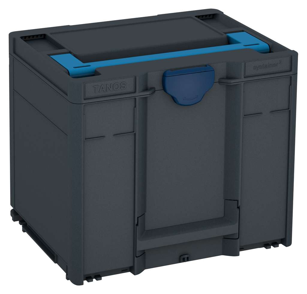 Systainer³ M 337, Anthracite with Sky Blue lid handle and Sapphire Blue catches