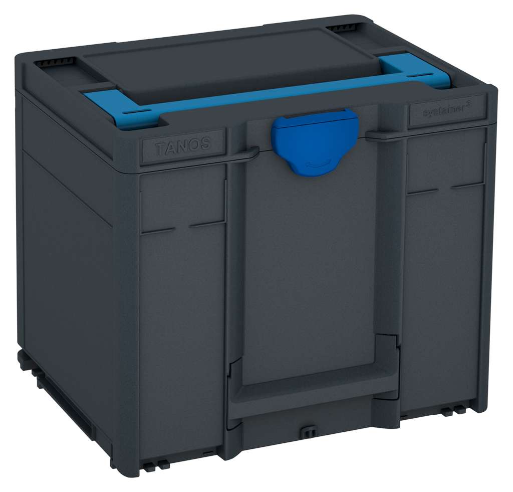 Systainer³ M 337, Anthracite with Sky Blue lid handle and Signal Blue catches