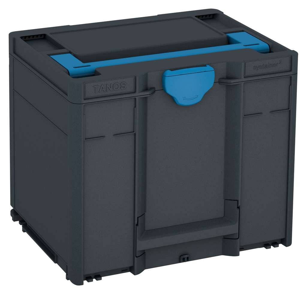 Systainer³ M 337, Anthracite with Sky Blue lid handle and Sky Blue catches