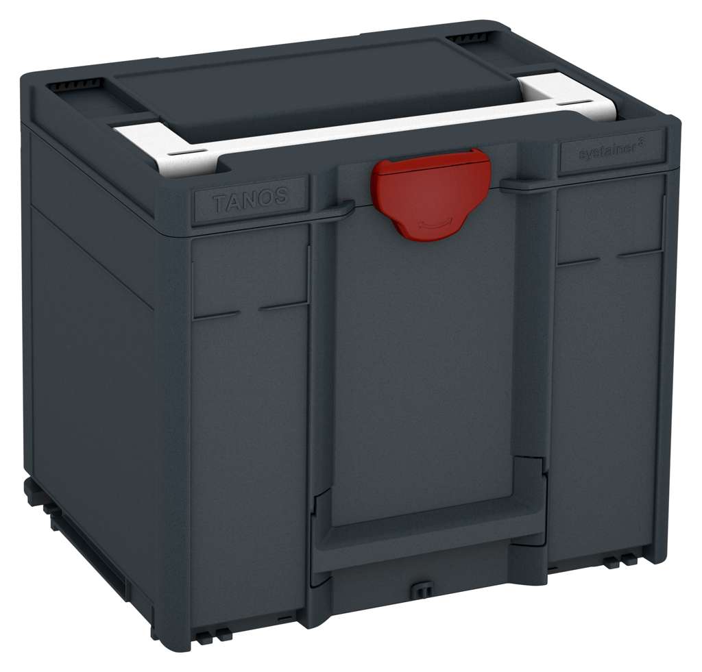 Systainer³ M 337, Anthracite with White lid handle and Carmine Red catches