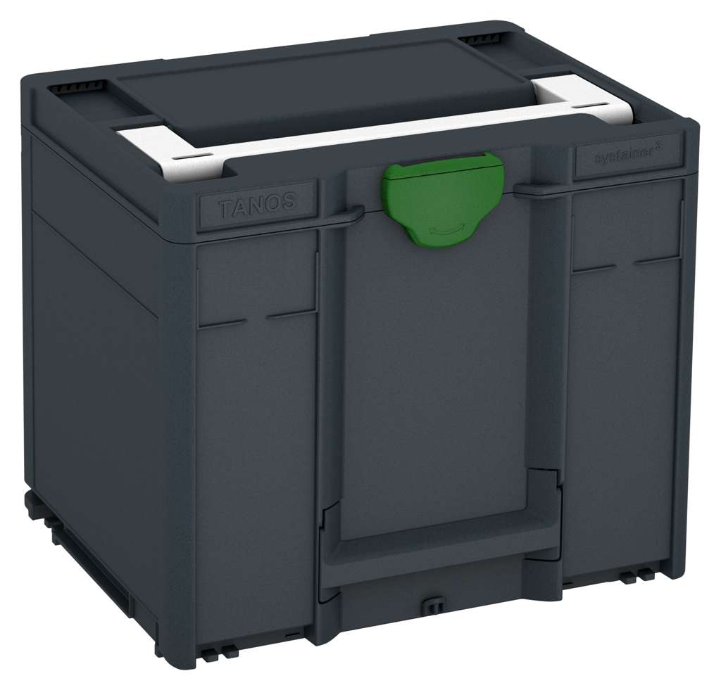 Systainer³ M 337, Anthracite with White lid handle and Emerald Green catches