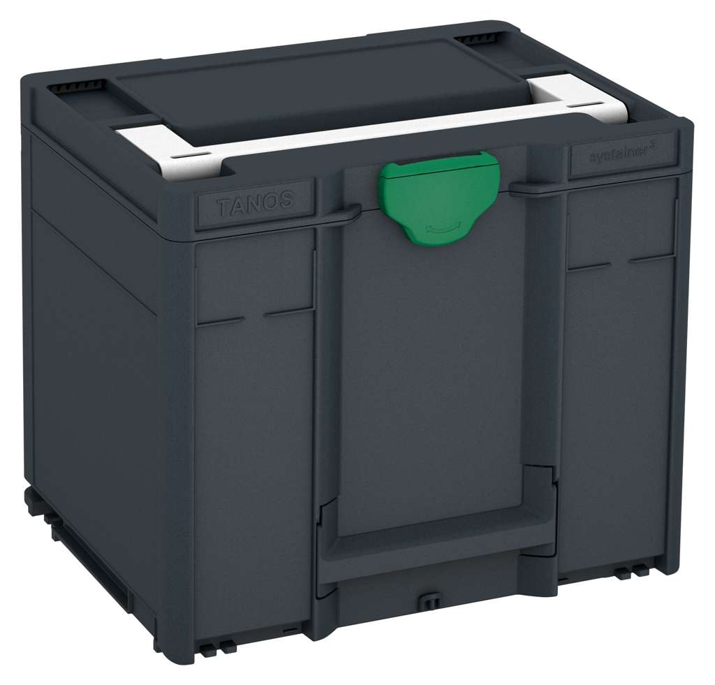 Systainer³ M 337, Anthracite with White lid handle and Signal Green catches