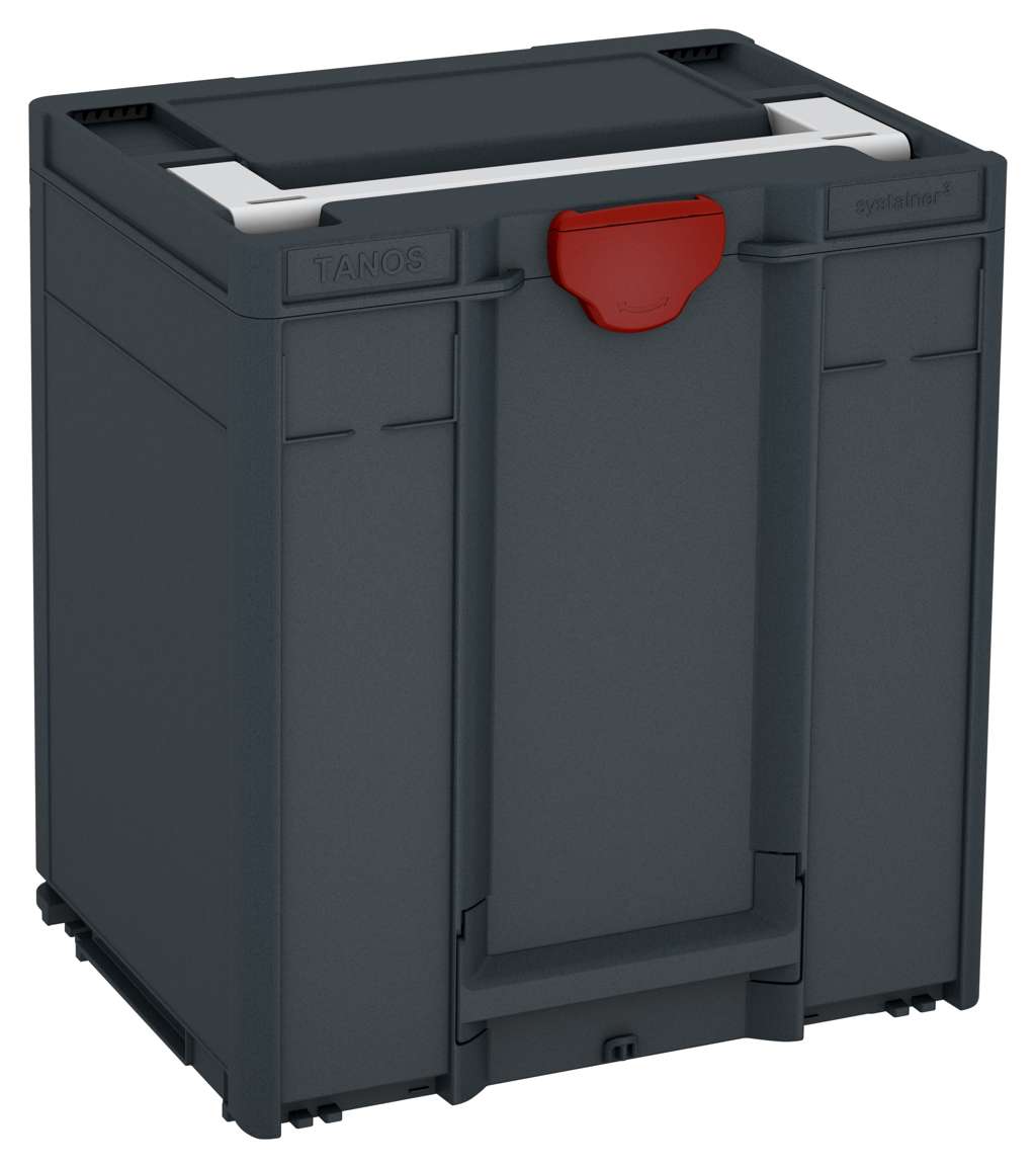 Systainer³ M 437, Anthracite with Light Grey lid handle and Carmine Red catches