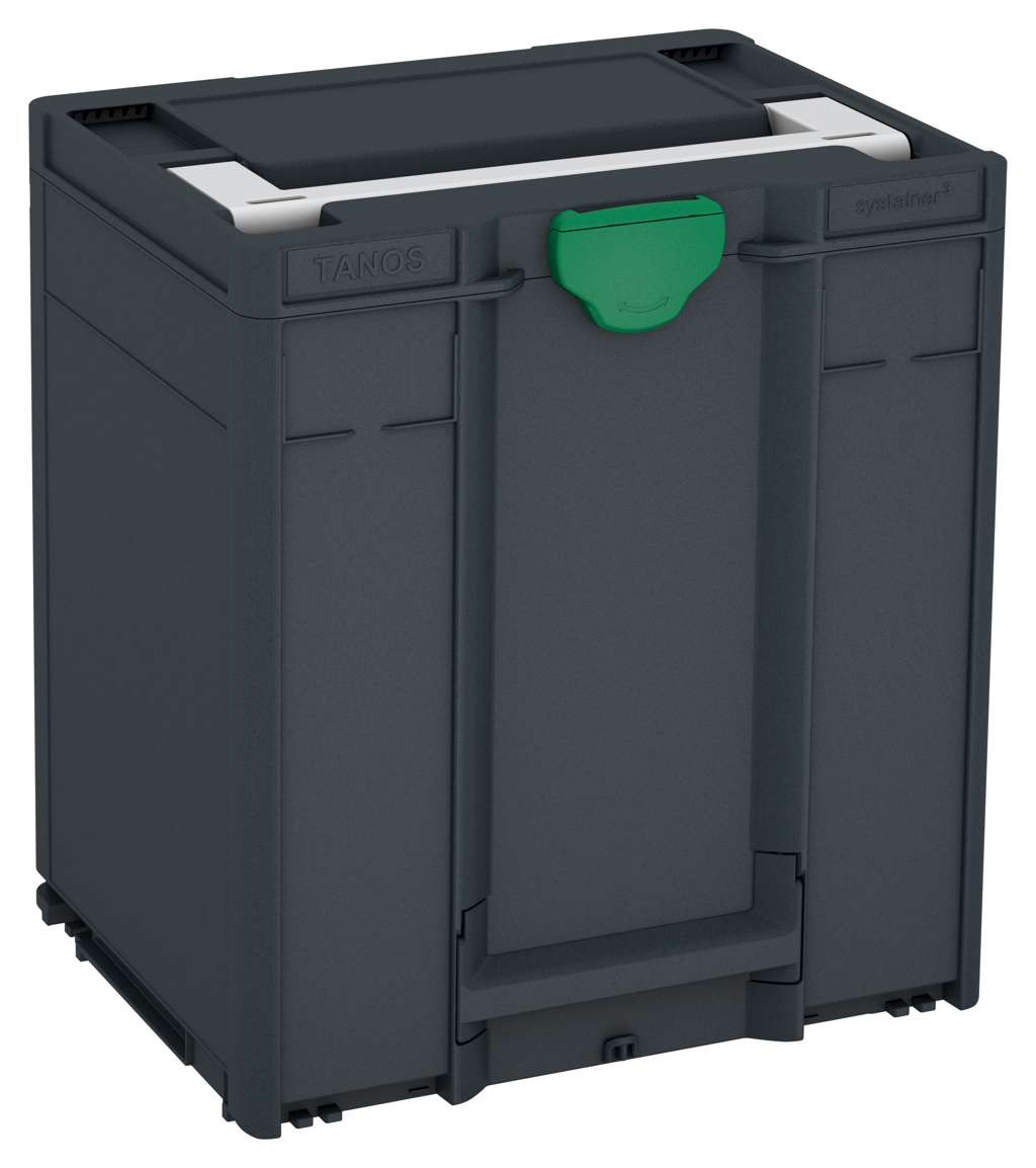 Systainer³ M 437, Anthracite with Light Grey lid handle and Signal Green catches