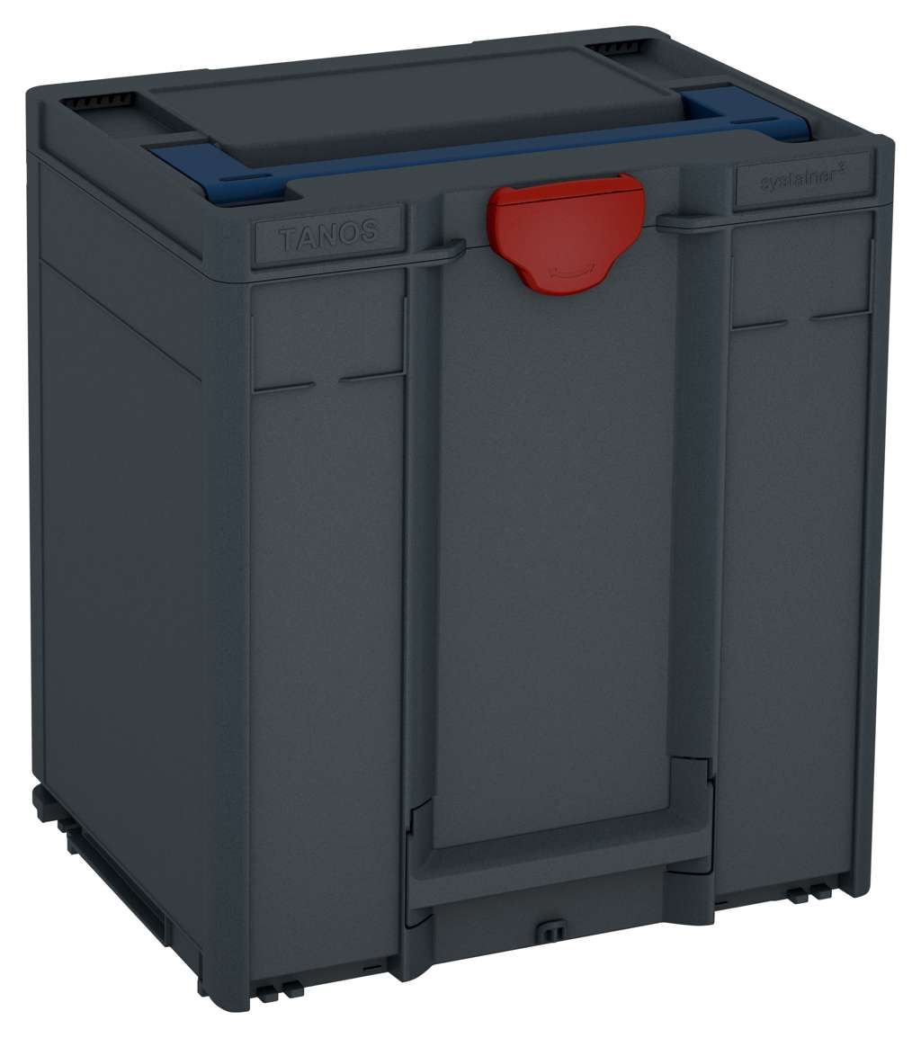 Systainer³ M 437, Anthracite with Sapphire Blue lid handle and Carmine Red catches