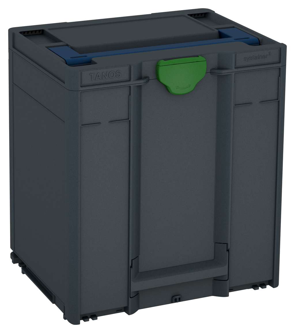Systainer³ M 437, Anthracite with Sapphire Blue lid handle and Emerald Green catches