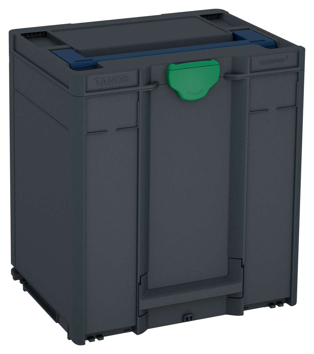 Systainer³ M 437, Anthracite with Sapphire Blue lid handle and Signal Green catches