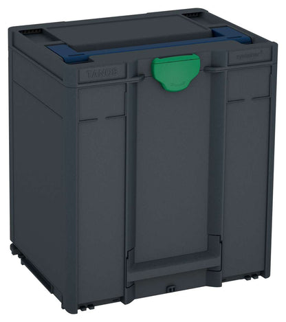 Systainer³ M 437, Anthracite with Sapphire Blue lid handle and Signal Green catches