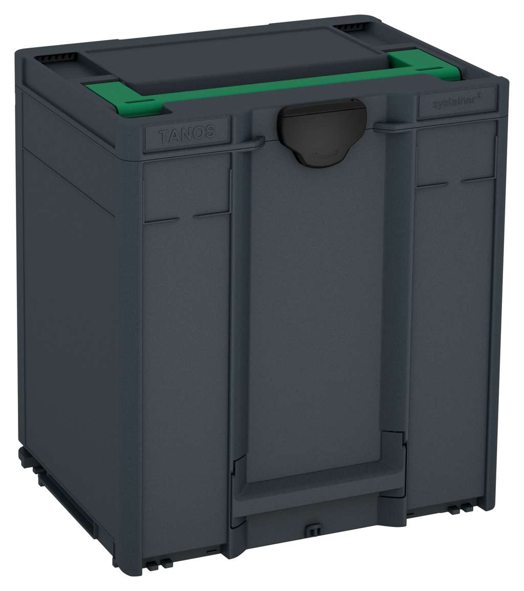 Systainer³ M 437, Anthracite with Signal Green lid handle and Black catches