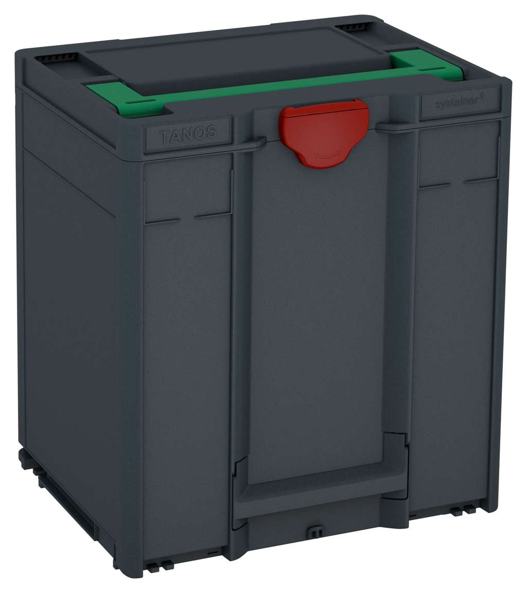 Systainer³ M 437, Anthracite with Signal Green lid handle and Carmine Red catches