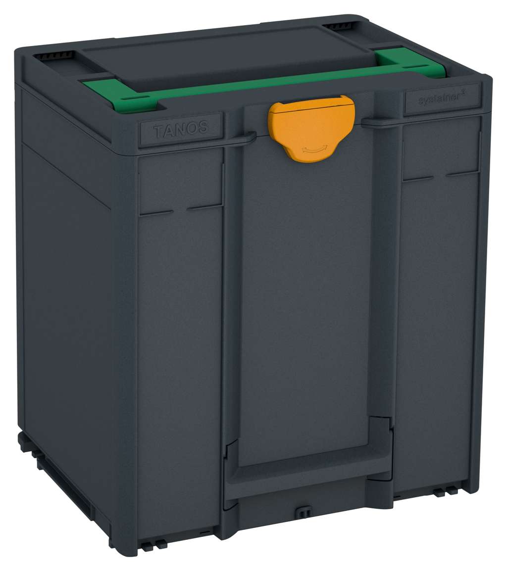 Systainer³ M 437, Anthracite with Signal Green lid handle and Daffodil Yellow catches