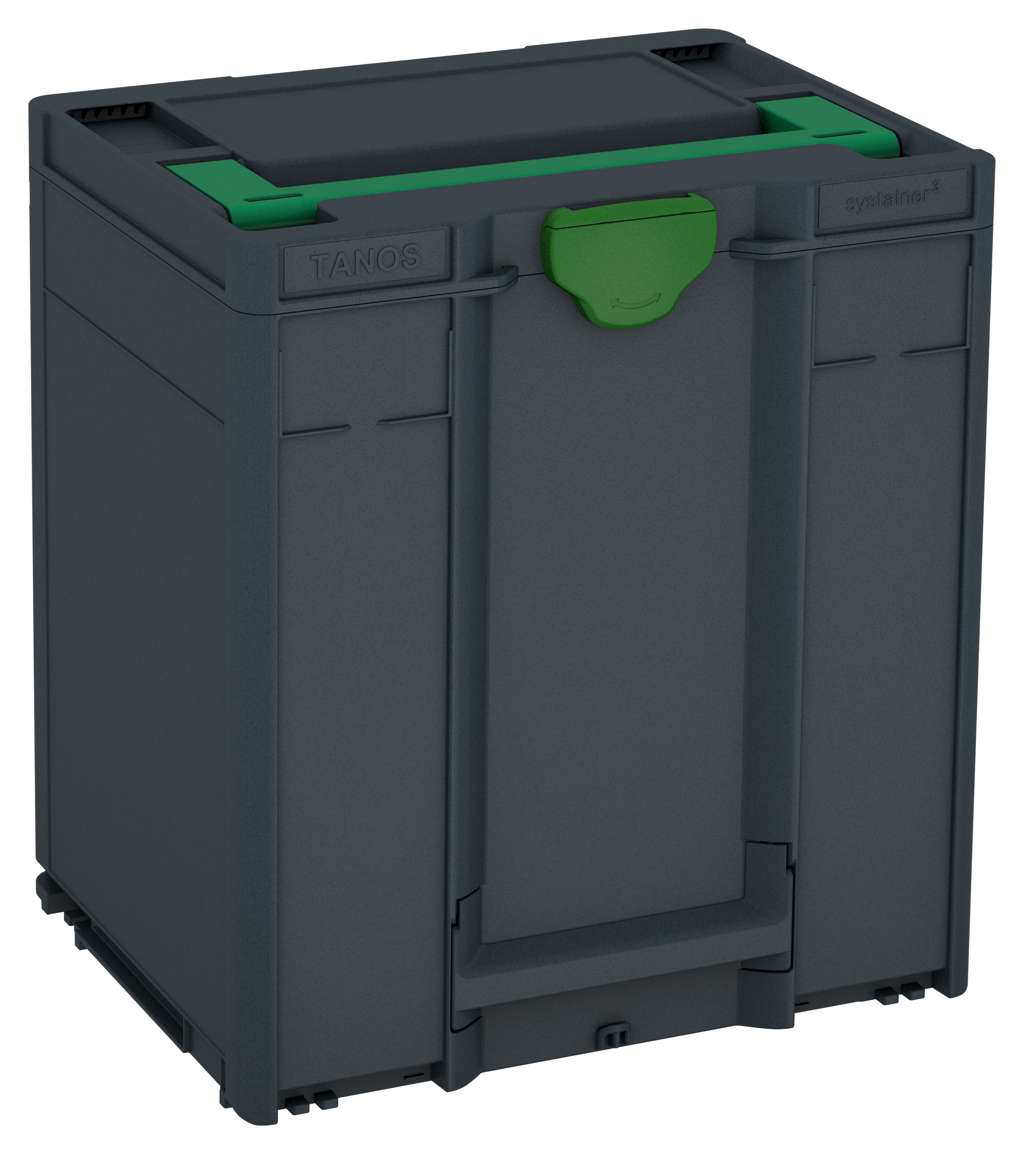 Systainer³ M 437, Anthracite with Signal Green lid handle and Emerald Green catches
