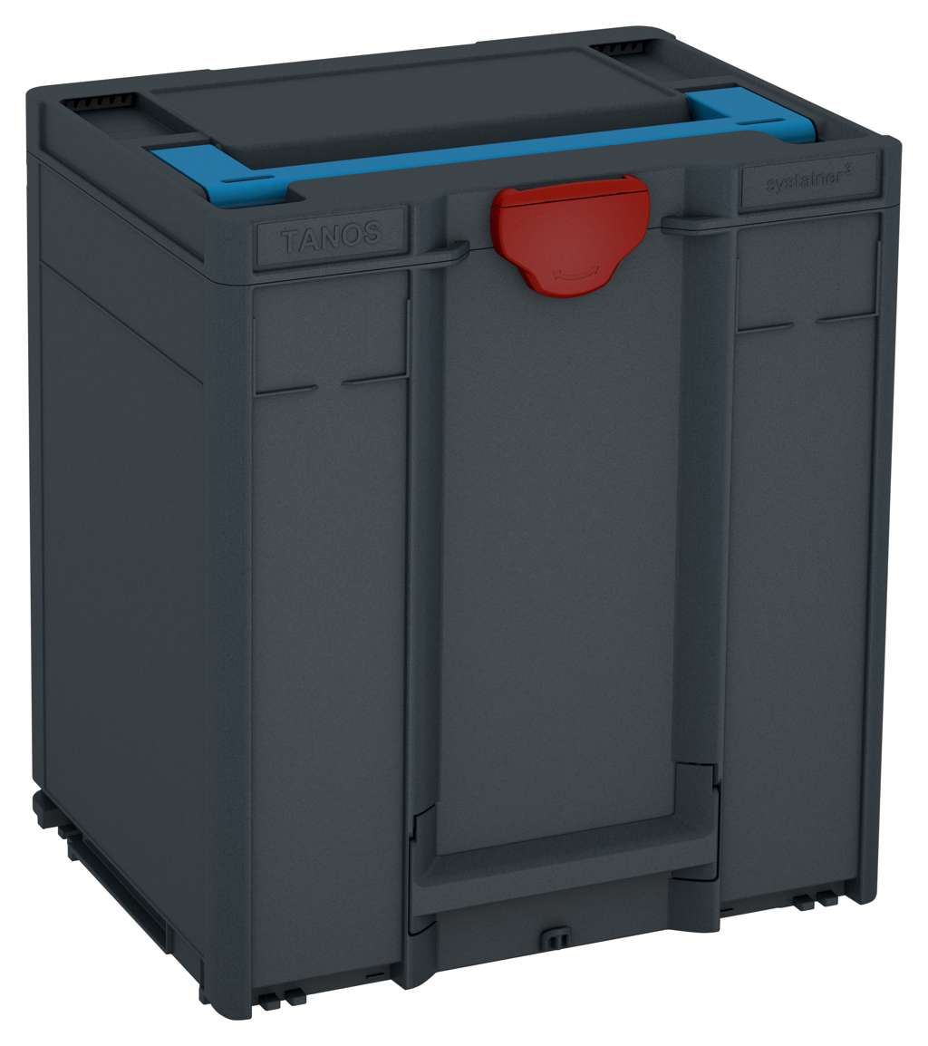 Systainer³ M 437, Anthracite with Sky Blue lid handle and Carmine Red catches