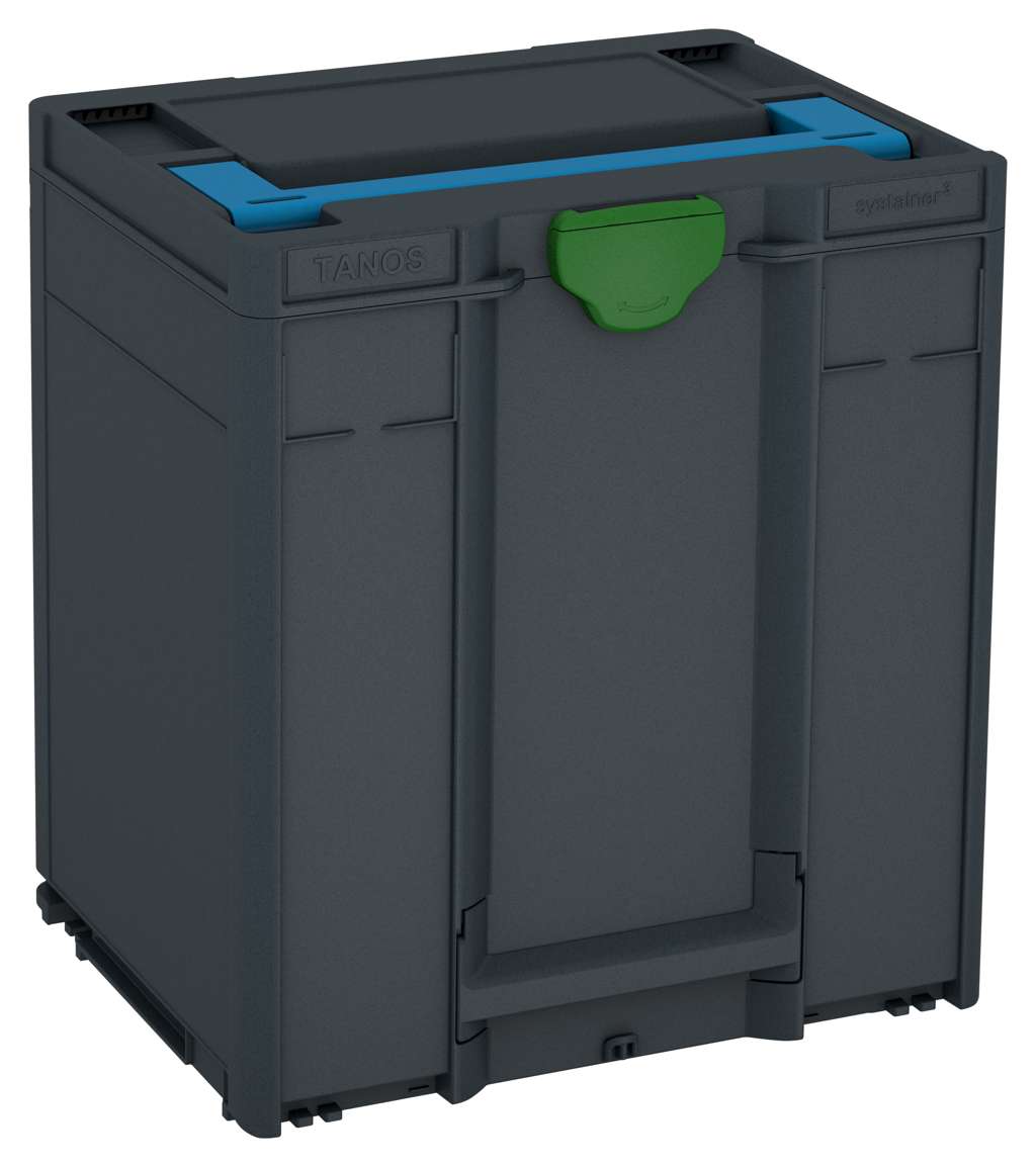 Systainer³ M 437, Anthracite with Sky Blue lid handle and Emerald Green catches