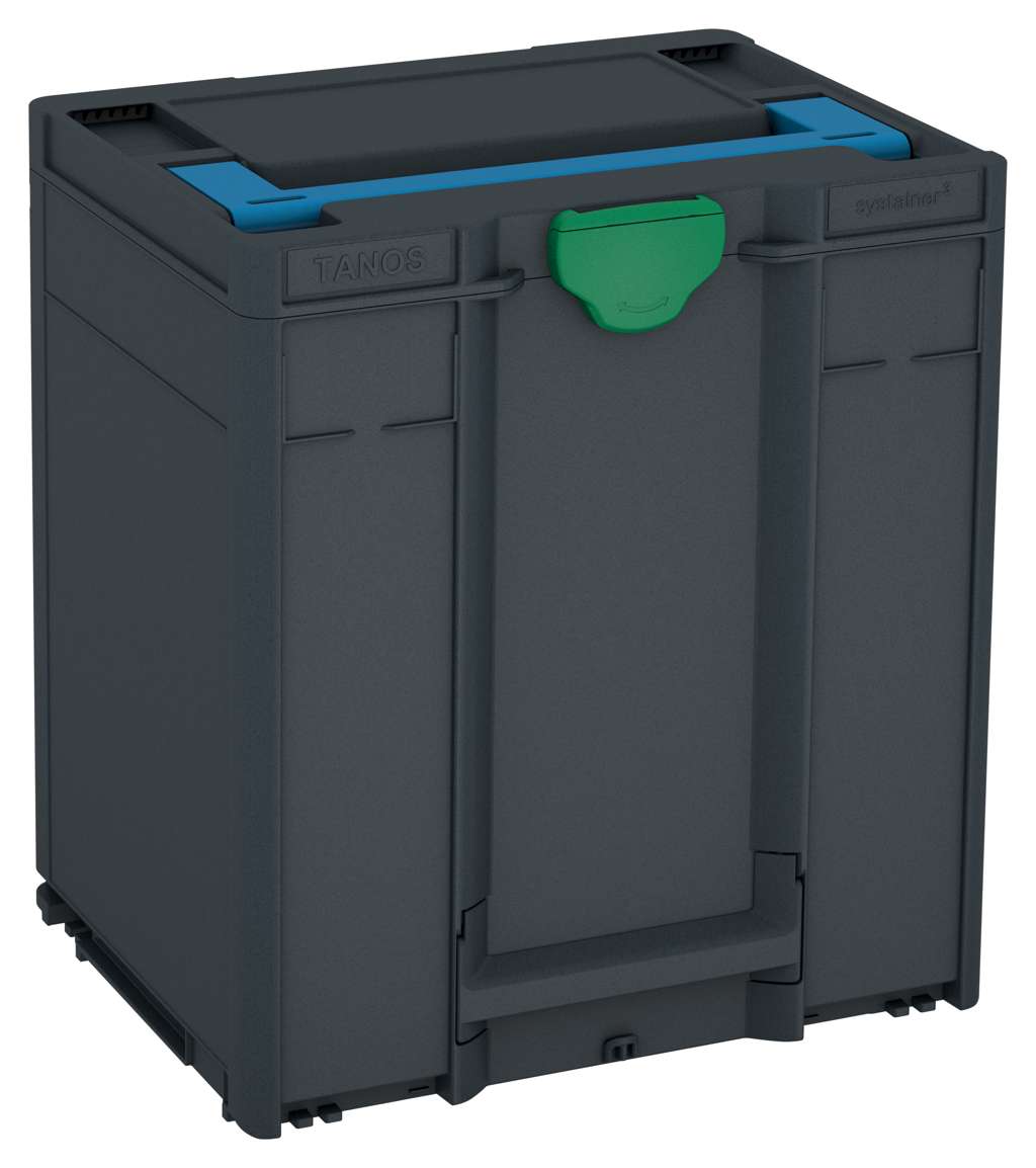 Systainer³ M 437, Anthracite with Sky Blue lid handle and Signal Green catches