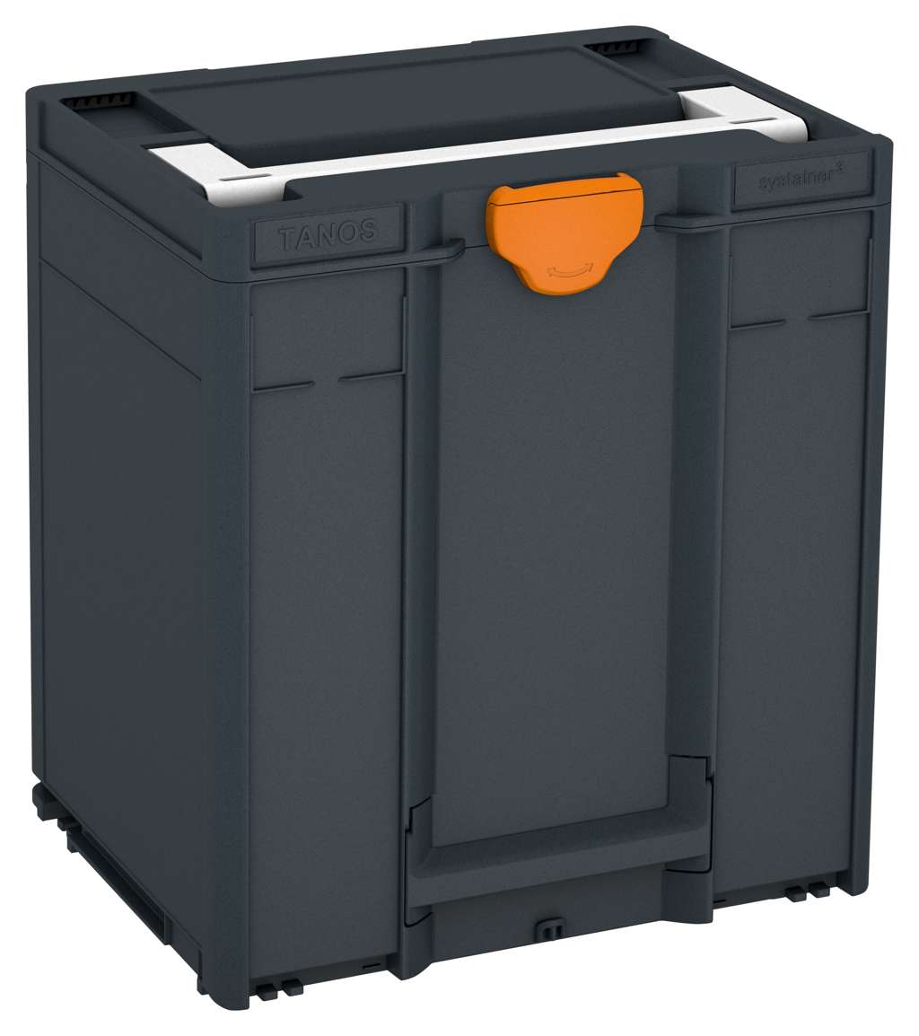 Systainer³ M 437, Anthracite with White lid handle and Deep Orange catches