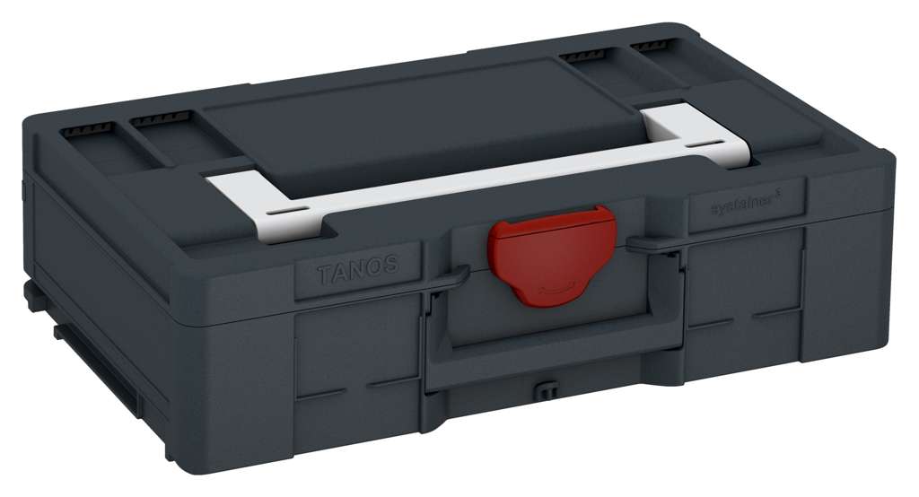 Systainer³ L 137, Anthracite with Light Grey lid handle and Carmine Red catches
