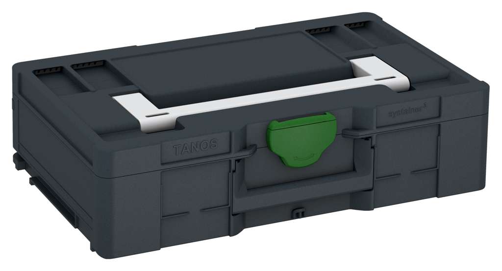 Systainer³ L 137, Anthracite with Light Grey lid handle and Emerald Green catches