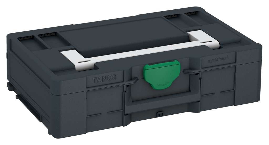 Systainer³ L 137, Anthracite with Light Grey lid handle and Signal Green catches