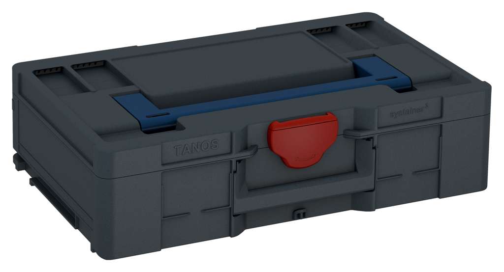 Systainer³ L 137, Anthracite with Sapphire Blue lid handle and Carmine Red catches