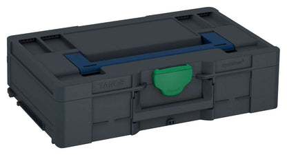 Systainer³ L 137, Anthracite with Sapphire Blue lid handle and Signal Green catches