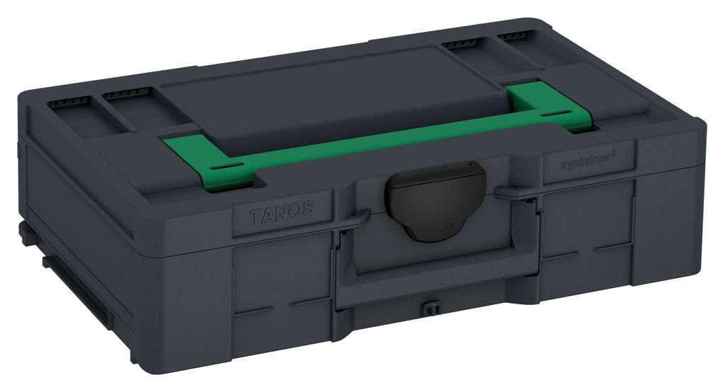 Systainer³ L 137, Anthracite with Signal Green lid handle and Black catches