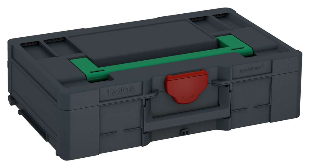 Systainer³ L 137, Anthracite with Signal Green lid handle and Carmine Red catches