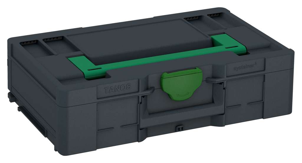 Systainer³ L 137, Anthracite with Signal Green lid handle and Emerald Green catches