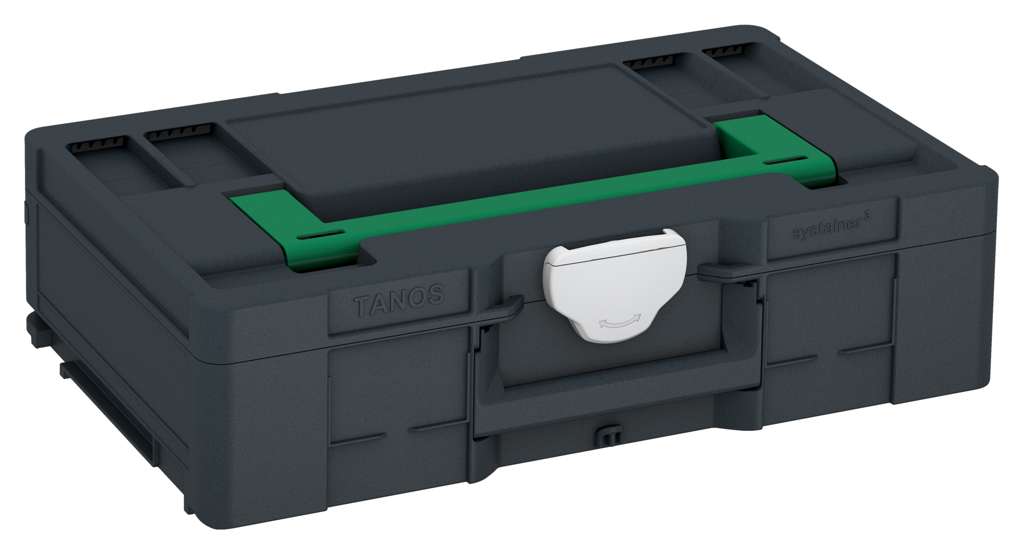 Systainer³ L 137, Anthracite with Signal Green lid handle and Light Grey catches