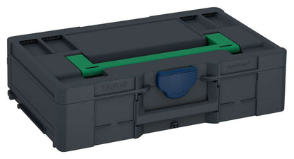Systainer³ L 137, Anthracite with Signal Green lid handle and Sapphire Blue catches