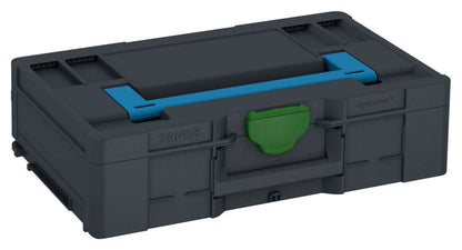 Systainer³ L 137, Anthracite with Sky Blue lid handle and Emerald Green catches