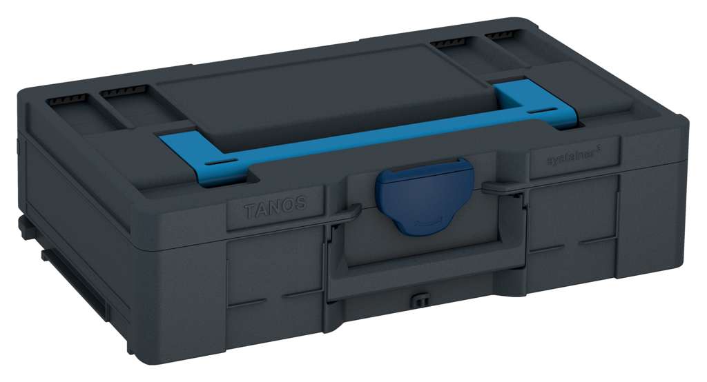 Systainer³ L 137, Anthracite with Sky Blue lid handle and Sapphire Blue catches