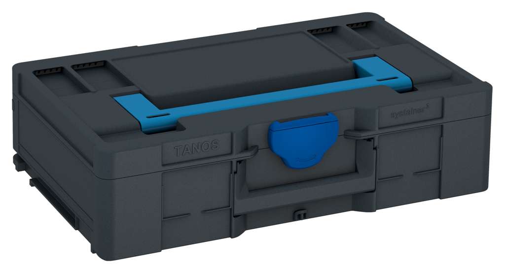 Systainer³ L 137, Anthracite with Sky Blue lid handle and Signal Blue catches