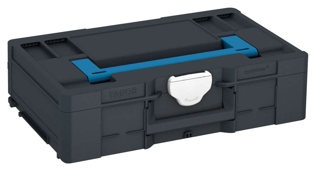 Systainer³ L 137, Anthracite with Sky Blue lid handle and White catches