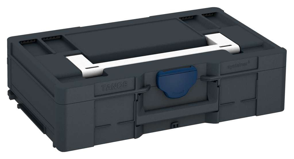 Systainer³ L 137, Anthracite with White lid handle and Sapphire Blue catches