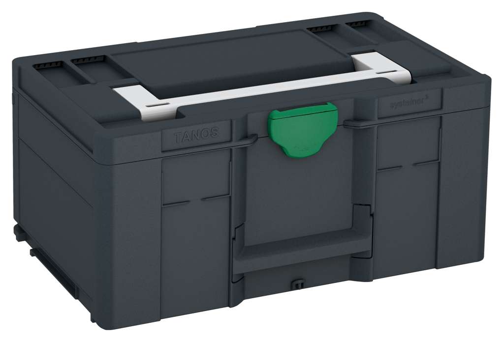 Systainer³ L 237, Anthracite with Light Grey lid handle and Signal Green catches