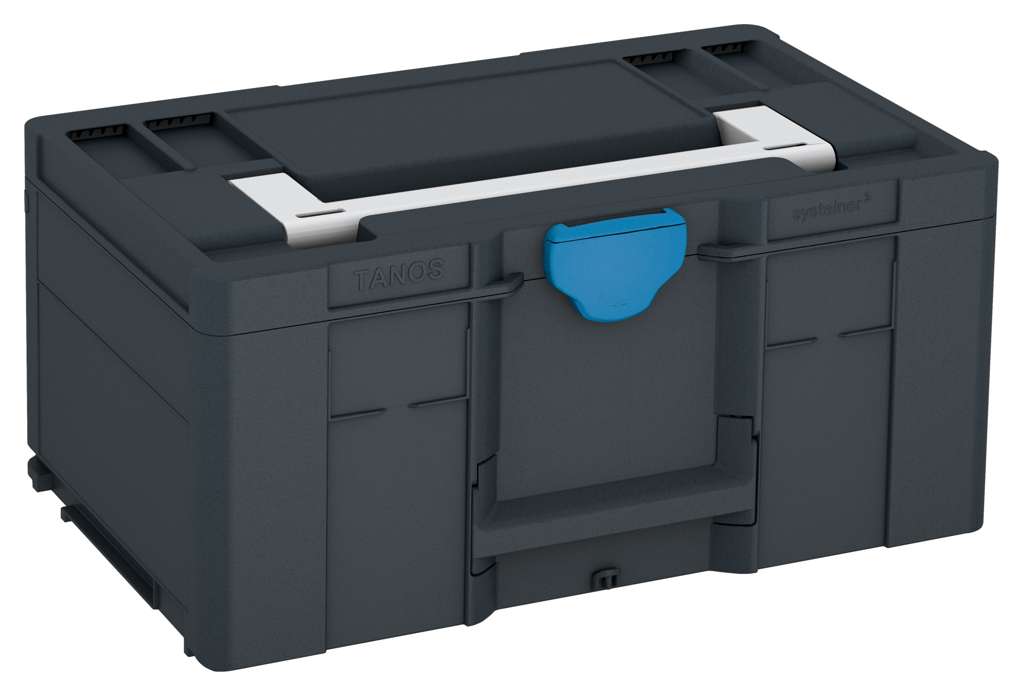 Systainer³ L 237, Anthracite with Light Grey lid handle and Sky Blue catches