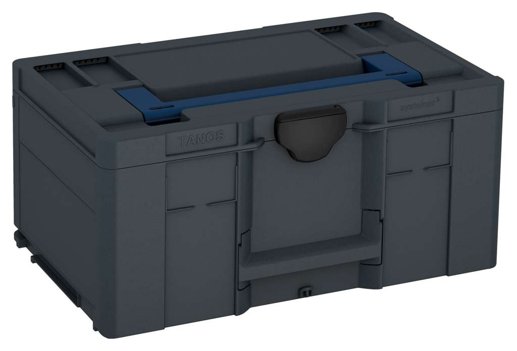 Systainer³ L 237, Anthracite with Sapphire Blue lid handle and Black catches