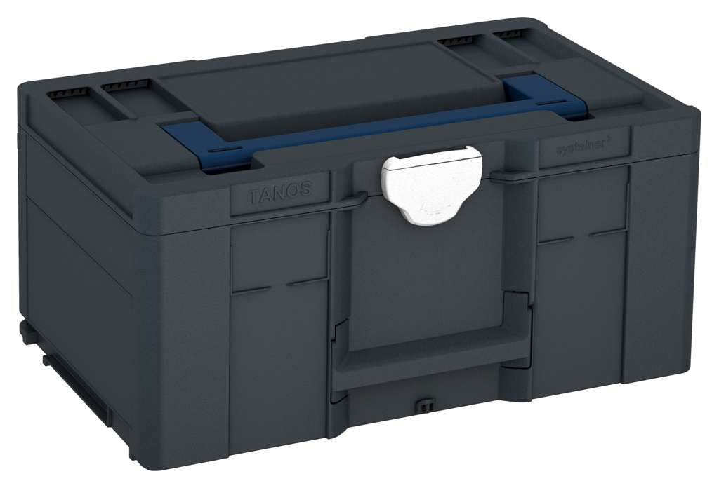 Systainer³ L 237, Anthracite with Sapphire Blue lid handle and White catches