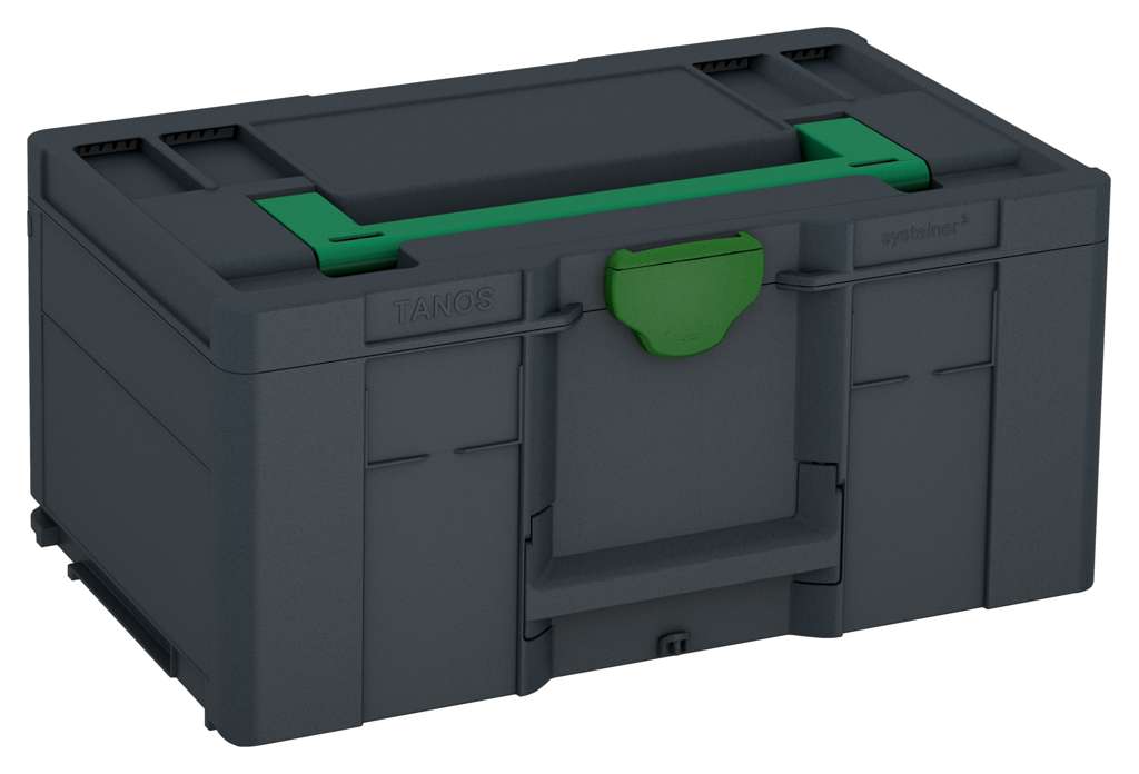 Systainer³ L 237, Anthracite with Signal Green lid handle and Emerald Green catches